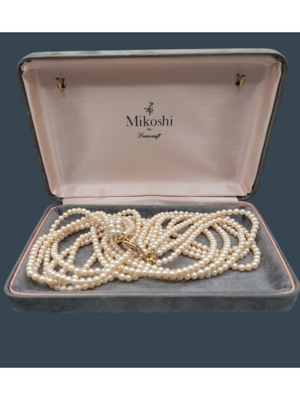 Rare Vtg Mikoshi by Danecraft Multi-strand Princesse Style Pearls Original Box - Picture 3 of 15